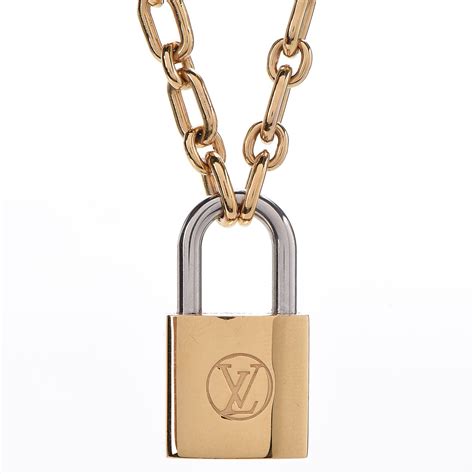 louis vuitton lock necklace gold|louis vuitton lock pendant necklace.